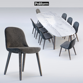 Poliform chair MAD DINNING Chair_ table MAD DINNING Table