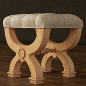 Neoclassical Rondelle Tufted Burlap