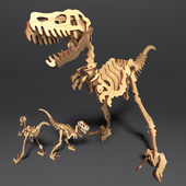 Деревянный конструкто "Velociraptor"