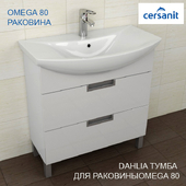 РАКОВИНА Сersanit OMEGA 80 + Тумба