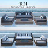 Restoration Hardware Marbella Teak Sofa