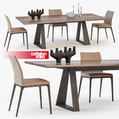 Сattelan Italia RIVER table ARCADIA chair