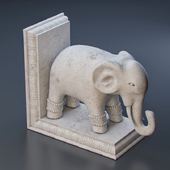 Elephant bookend