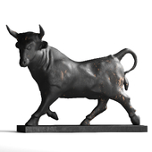 19TH C. SPANISH BULL STATUE