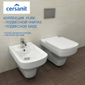 УНИТАЗ + БИДЕ PURE. ПОДВЕСНЫЕ