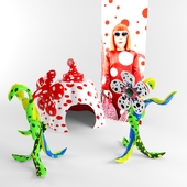 Yayoi Kusama sculpture