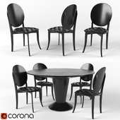 Black Table and chairs