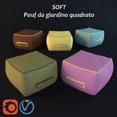 ATMOSPHERA Soft | Pouf da giardino quadrato