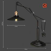 Industrial table lamp