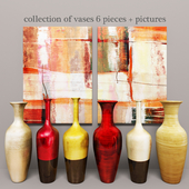 collection of vases 6 pieces + pictures