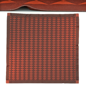 Red leather rhombus rug