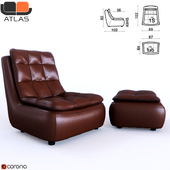 ATLAS City armchair and pouf
