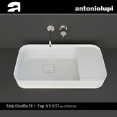 Antoniolupi Sink Graffio38 + Tap AYATI