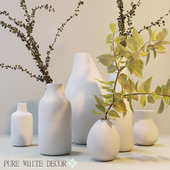 Pure White Ceramic Vases