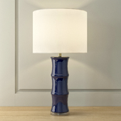 Blue ceramic lamp