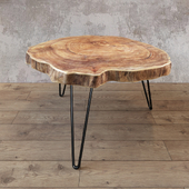 Slab wood coffe table
