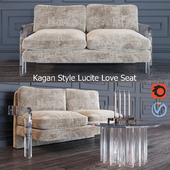 Sofa Kagan Style Lucite Love Seat