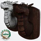 Brambleback Arbori Tree Dragon Wall Bust Sculpture