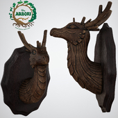 Deciduous Arbori Tree Dragon Wall Bust Sculpture