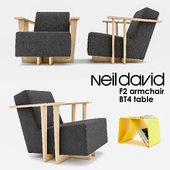 Neil David F2 armchair & BT4 talbe
