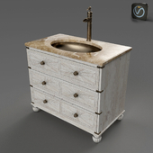 AMBELLA HOME CAMPAIGN 38" SINK CHEST