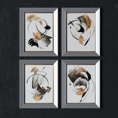 QUINTESSA SET OF 4 SIGLAR PAINTINGS | Set 4