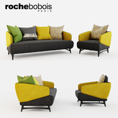 Roche Bobois Aries seat sofa & armchair