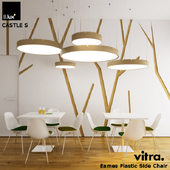 Set B.Lux CASTELC, Vitra Eames Plastic Side Chair
