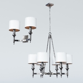 METROLUME CHANDELIER + METROLUME 2 LIGHT WALL SCONCE