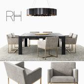 RH Emery Track Dinning Set