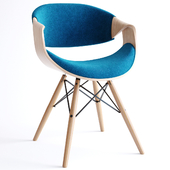 Corvus Adams Contemporary Teal Blue Velvet Accent Chair