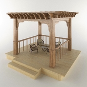 pergola with sitting set