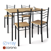 4 стула + стол Esprit