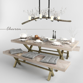 Chevron dining set