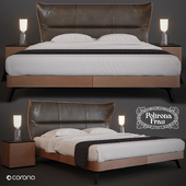 Кровать Poltronafrau MAMY BLUE BED и прикроватные тумбы FIDELIO NOTTE