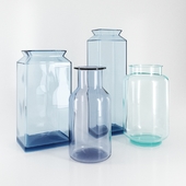 Set of glass vases