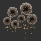 Dandelions metal wall art