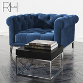 RH_ITALIA CHESTERFIELD FABRIC CHAIR