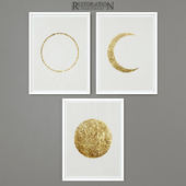 RH Gilt Moon Phase Art