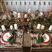 Рождественская сервировка Pottery Barn