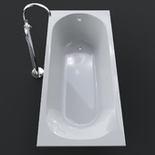 Built-in Riho Miami bath with Ravak floor mixer