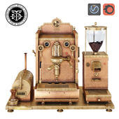 Steampunk copper coffee machines