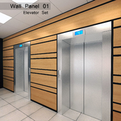 Wall Panel 01. Elevator Set