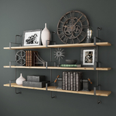 RH 1950S FRENCH FACTORY SHELVING