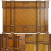 Wooden classical wall panel