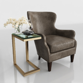 Brielle Nailhead Leather Chair