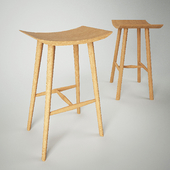 Yoko Curved Ash Wood Barstool