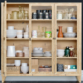 Wardrobe with dishes. Kitchen utensils