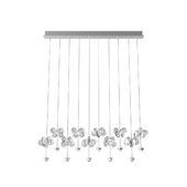 93663 LED suspension PIANOPOLI, 10x2,5W (LED), L870, H1100, chrome / crystal