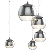 Suspension lamp Azzardo Silver Ball 18, 25, 35, 40.